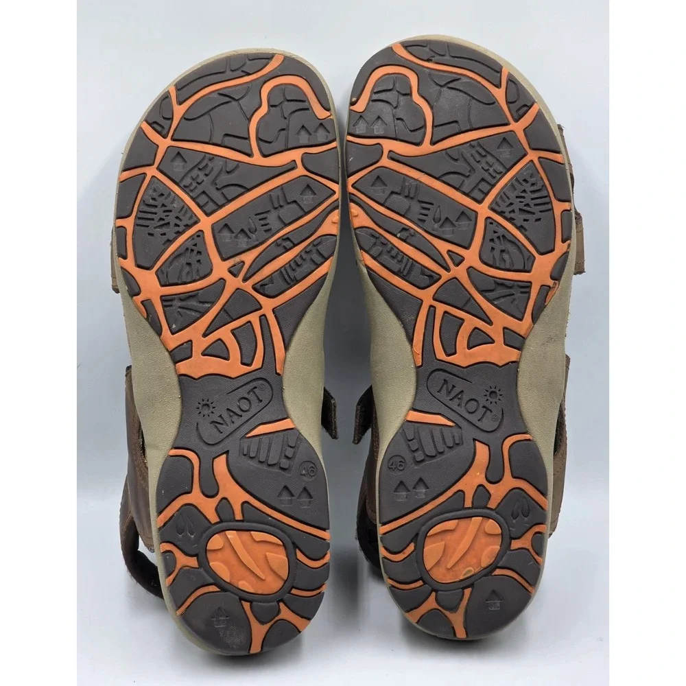 Naot Lappland Brown Slingback Strap Comfort Shoe Gorpcore Sandals Men 13 Israel